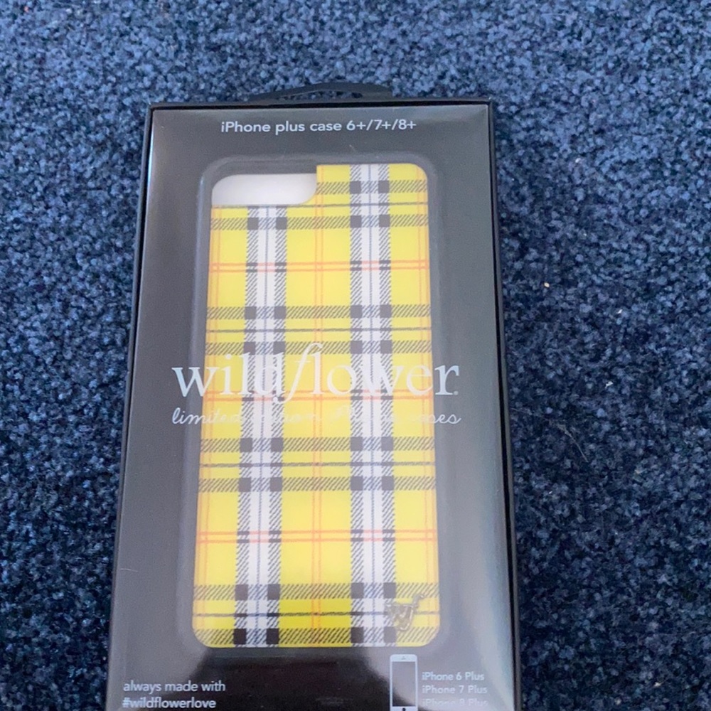 Yellow plaid wildflower case